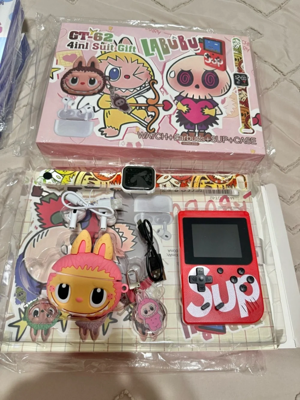 4-in-1 Kids Electronics Gift Set - Pink & Red